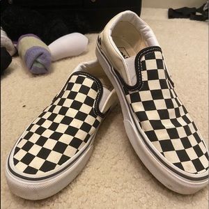 Black and white checkered vans